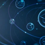 Ícones de tecnologia educacional representando recursos essenciais de um sistema LMS, como livro, lupa e capelo.
