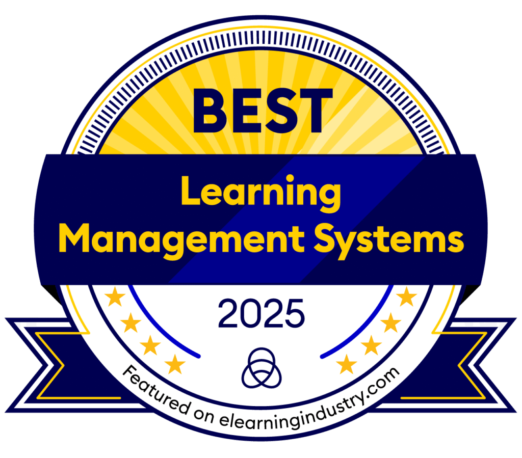 Selo Best Learning Management Systems 2025 da eLearning Industry.