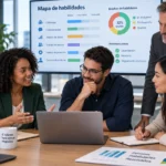 Inventario de habilidades: panel con el mapa de competencias, niveles y brechas del equipo.